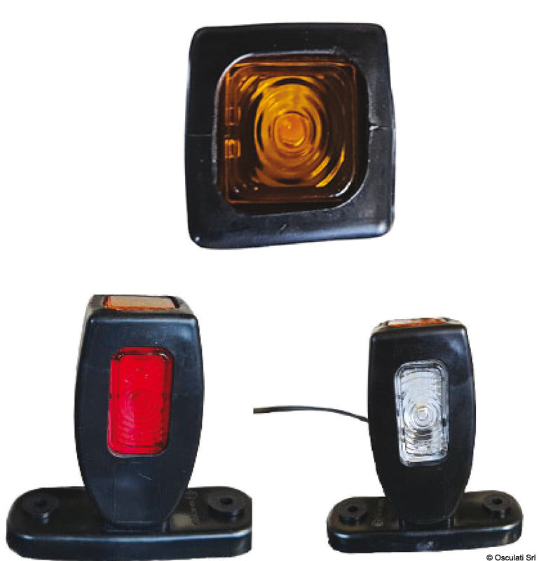 Osculati Fanale ingombro LED base piana 3 funzioni corpo gomma 02.022.26