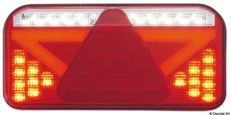 Osculati Fanale posteriore LED sx con catadriotto triangolare 6 funzioni 02.022.31