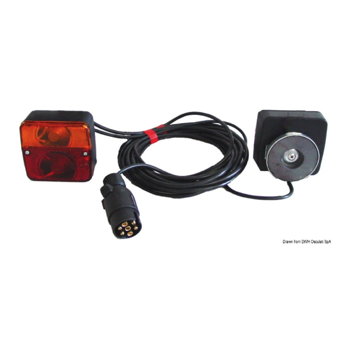 Osculati Kit luci posteriori carrello traino con fissaggio magnetico 02.023.11 - AmerigoStore