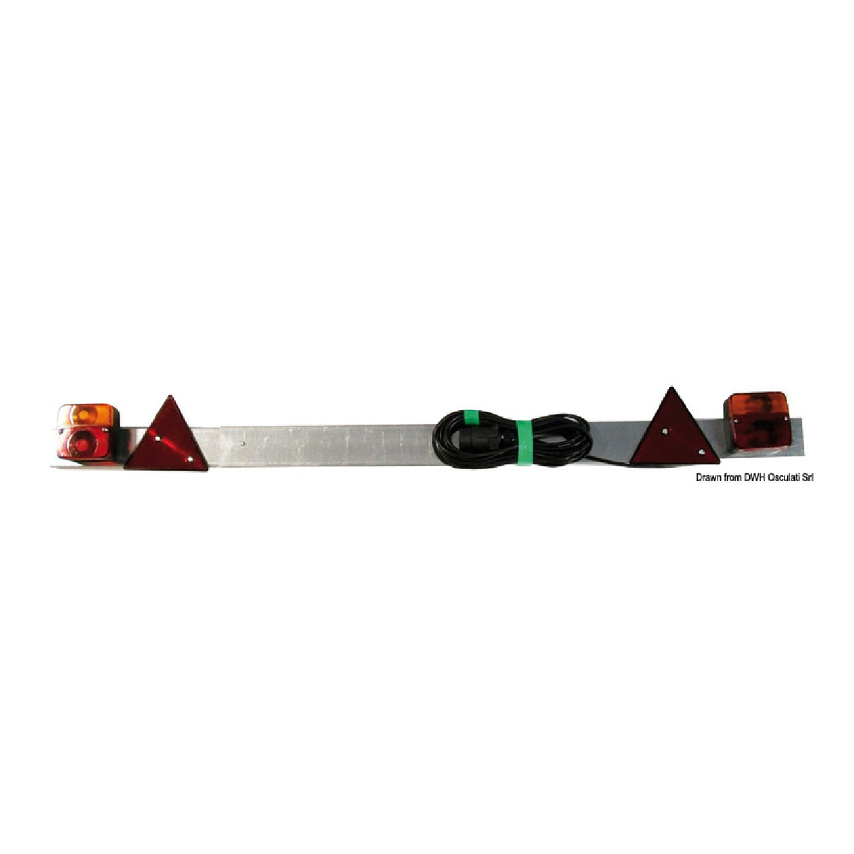 Osculati Rear bar with dynamic LED lights for towing trailer 02.023.17