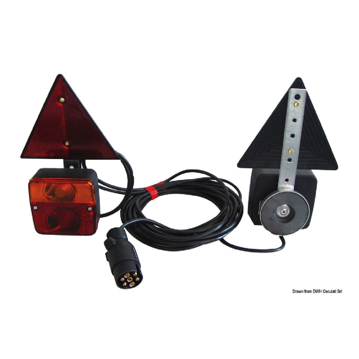 Osculati LED-Lichtset für Anhänger mit Magnetbefestigung und dynamischem Pfeil 02.023.23