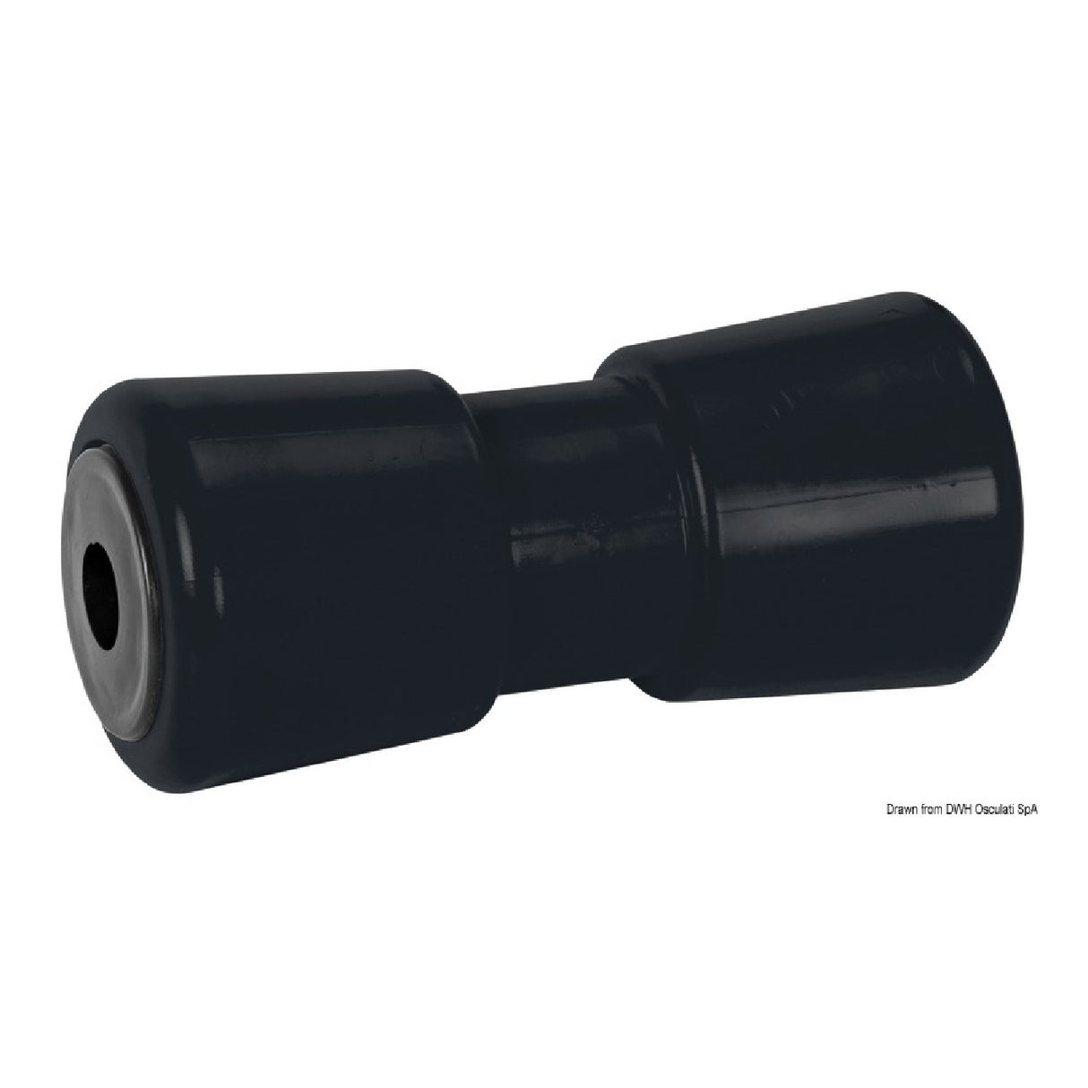 Osculati Rullo rimorchio centrale nero 185 mm diametro foro 21 mm 02.029.03