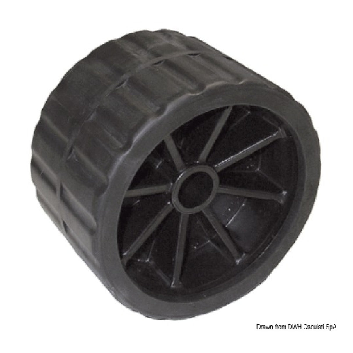 Osculati Rullo rimorchio laterale nero 75 mm diametro foro 15 mm 02.029.07