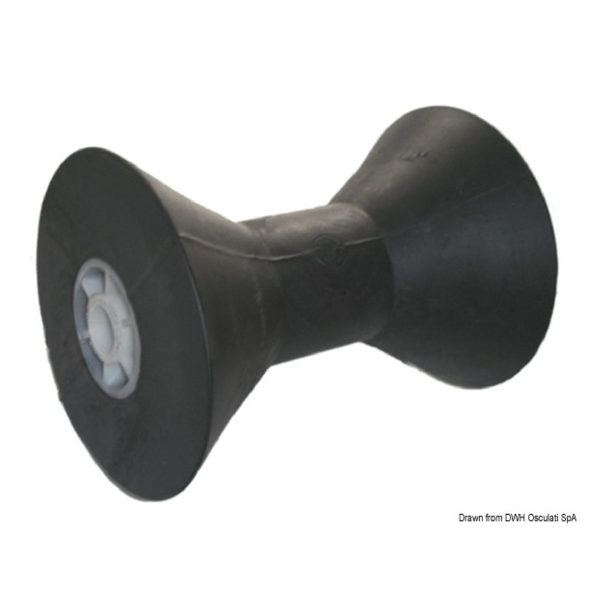 Osculati Schwarze zentrale Anhängerrolle 205 mm Lochdurchmesser 21 mm 02.029.11