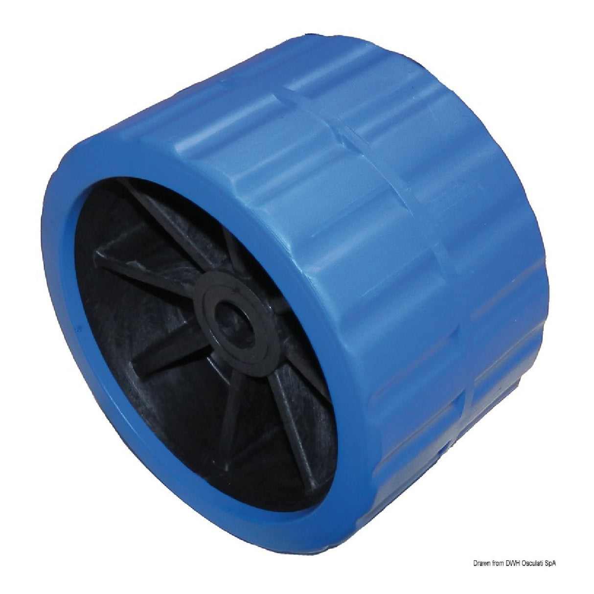 Osculati Seitenanhängerrolle Durchmesser 18,5 blau 02.029.14