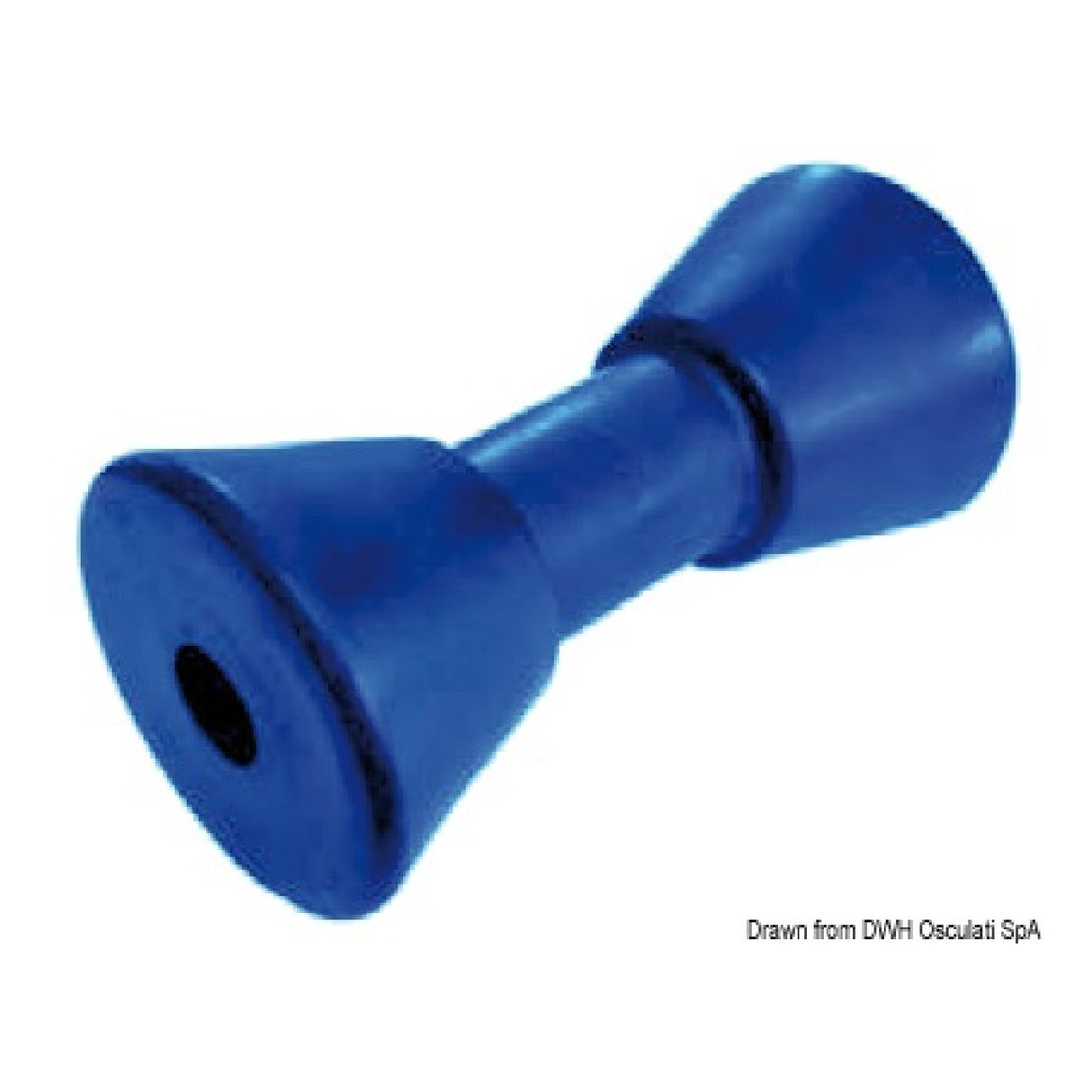 Osculati Zentrale Anhängerrolle blau 190 mm Durchmesser 21 mm 02.029.25