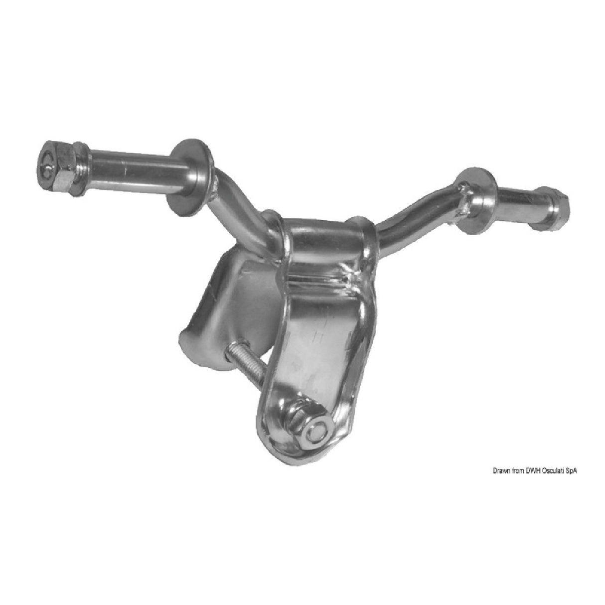 Osculati Erhöhte Seitenwand-Anhängerrollenhalterung 40 mm 02.029.33