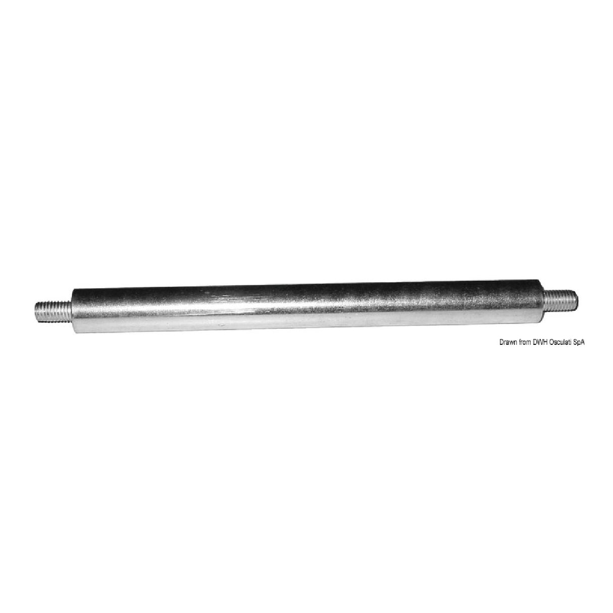 Osculati Perno diametro per staffa rullo rimorchio 16 mm lunghezza 220 mm 02.029.68 - AmerigoStore