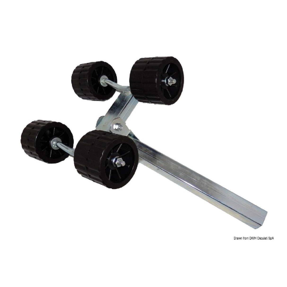 Osculati Double square tube side trailer roller 02.031.20