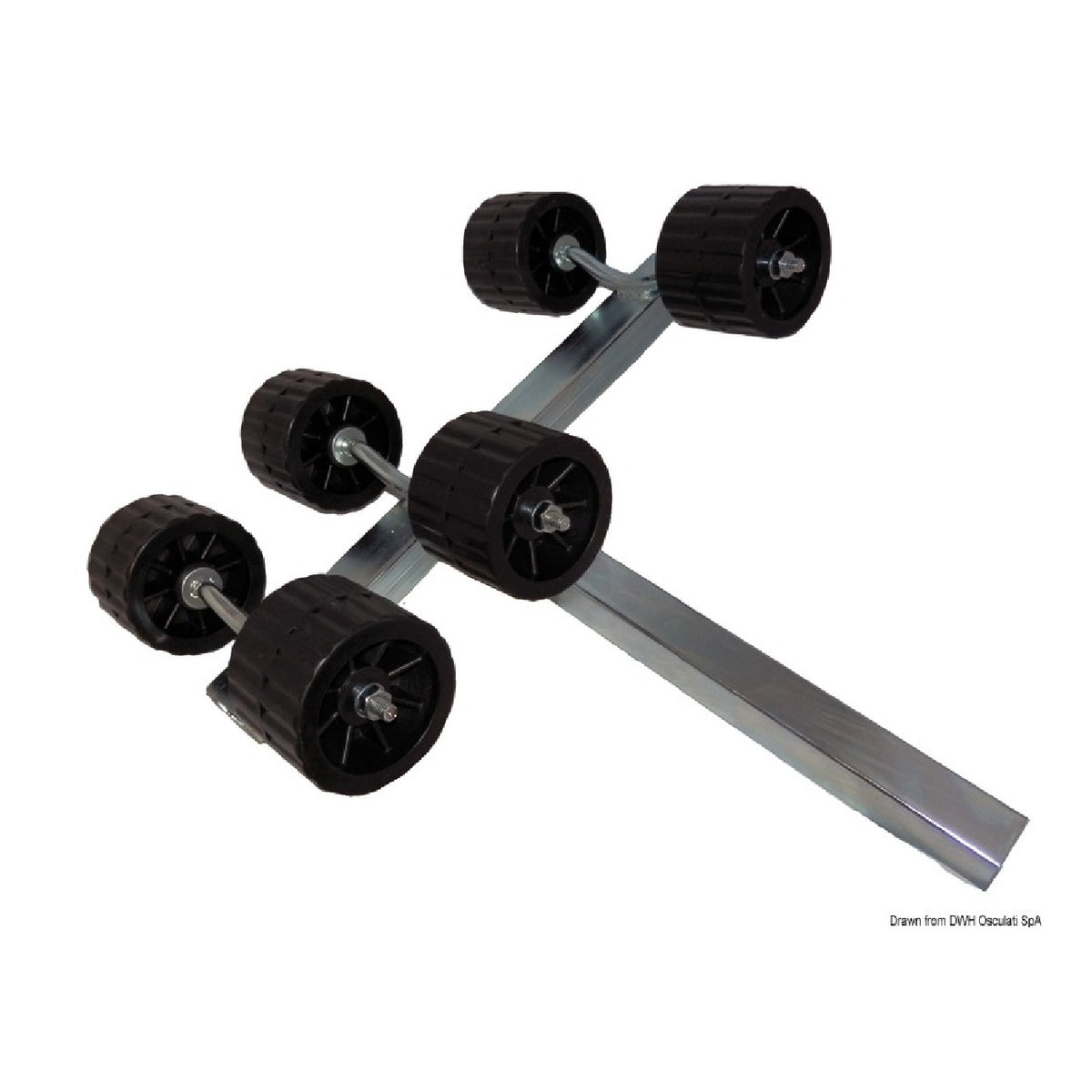 Osculati Rollo de remolque basculante 40 mm 6 Ruedas de remolque 02.031.25