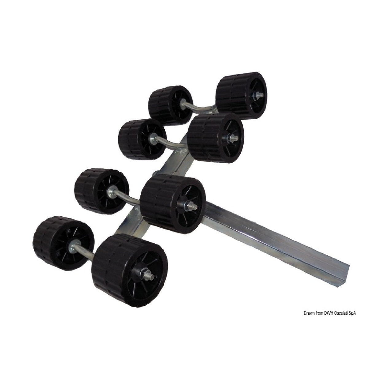 Osculati Angehobene seitliche Kippanhängerrolle 02.031.30