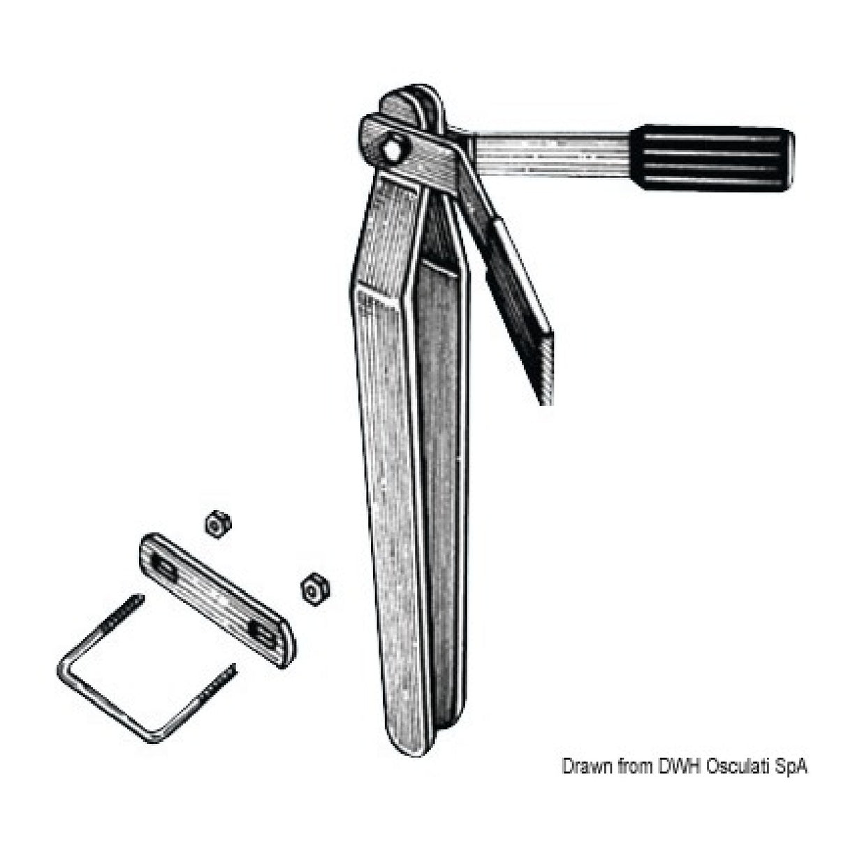 Osculati Complete bow stop h 50 cm 02.040.37