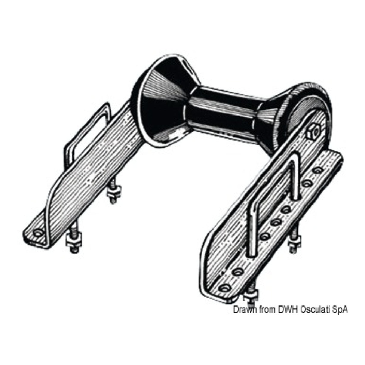 Osculati Rullo posteriore 60 mm singolo 02.040.71 - AmerigoStore