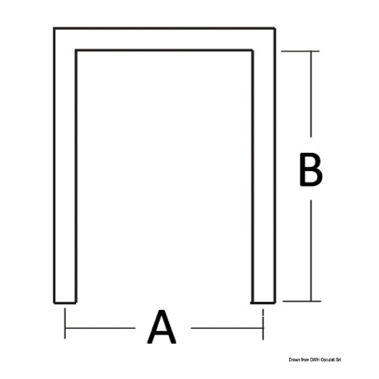 Osculati U-bracket for boat trailer 02.040.84