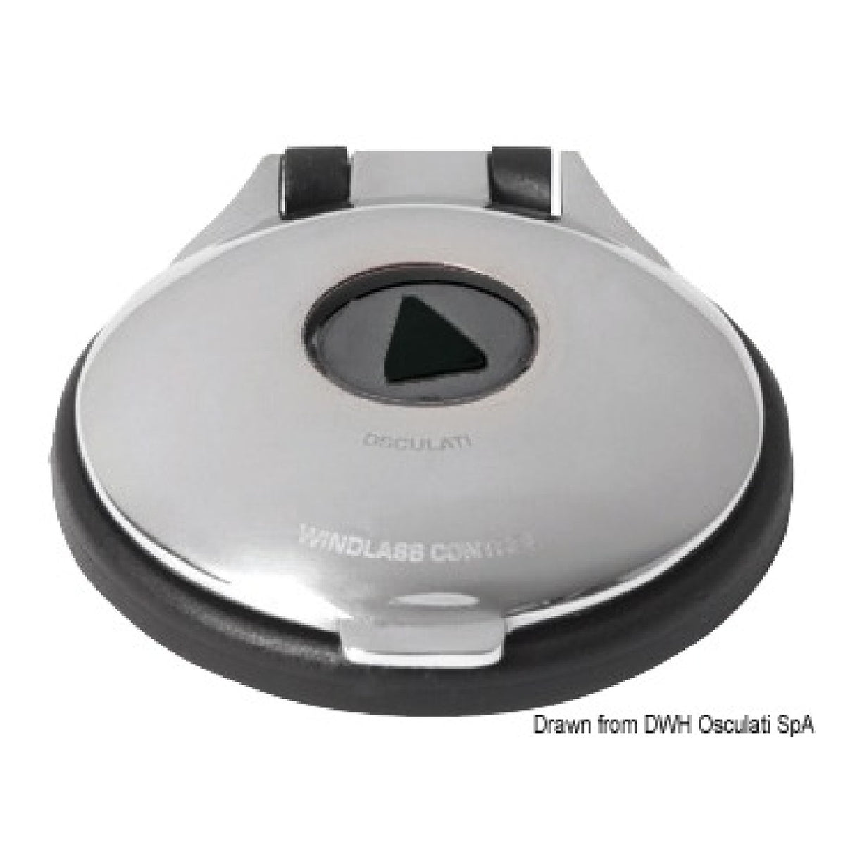 Pedal de control Osculati para molinete eléctrico con tapa de acero inoxidable 02.344.01