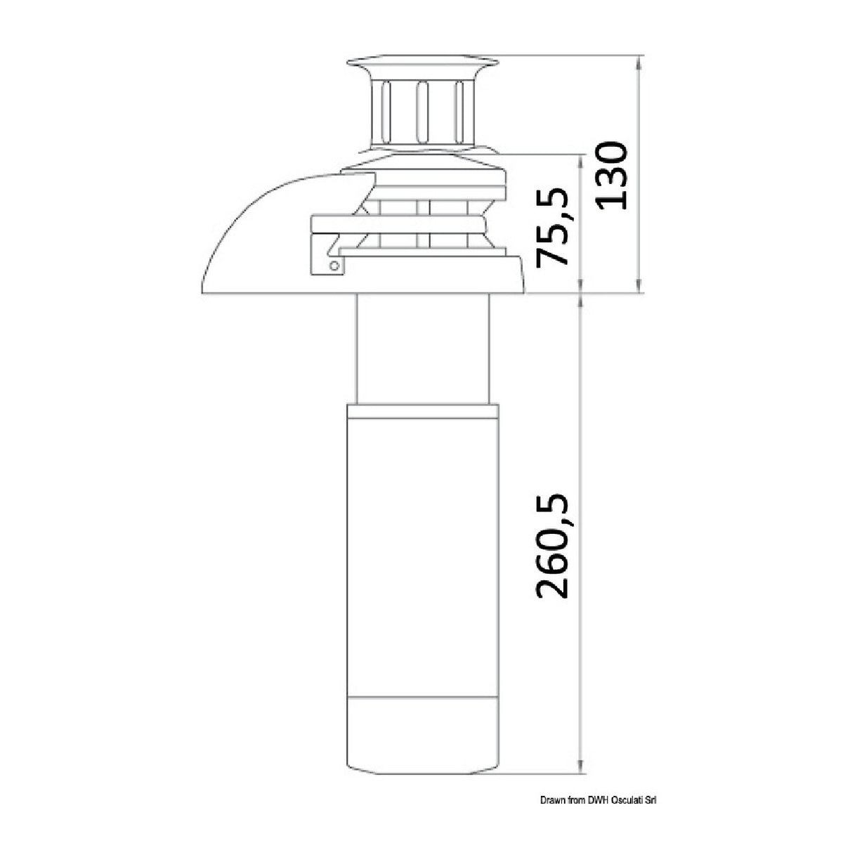 Italwinch Verricello Smart V 500-800W 12V - 8mm ISO basso