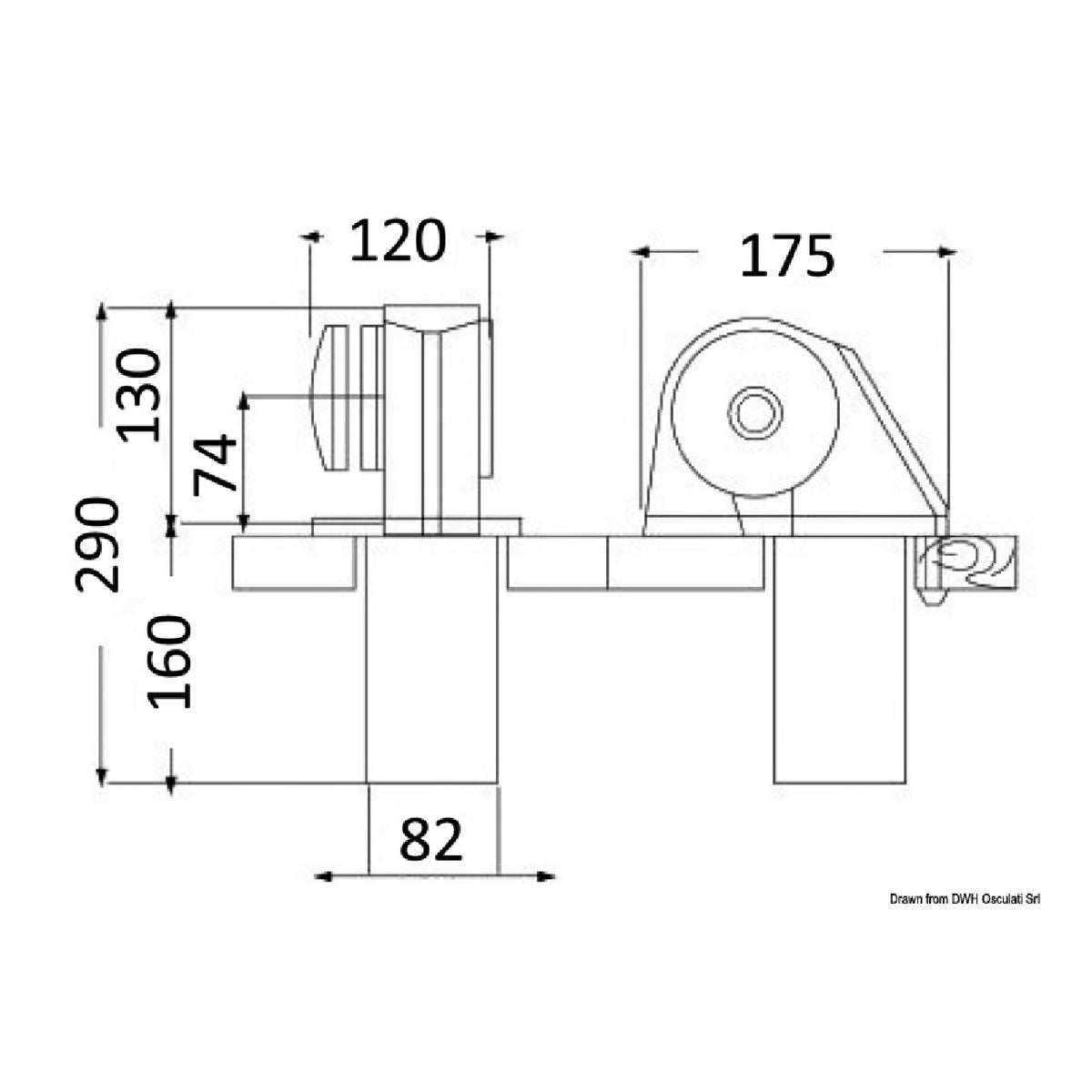 Italwinch Obi 500/700 Winde (nur für den Gypsy) und Obi 1000/1500 (Gypsy + Glocke)