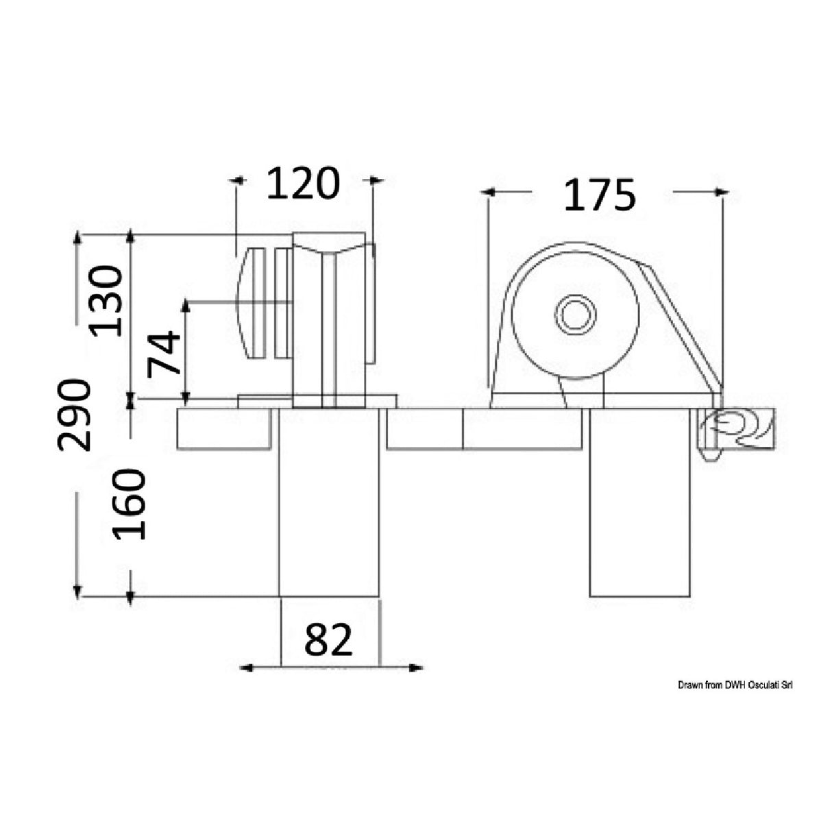 Italwinch Obi 500/700 Winde (nur für den Gypsy) und Obi 1000/1500 (Gypsy + Glocke)