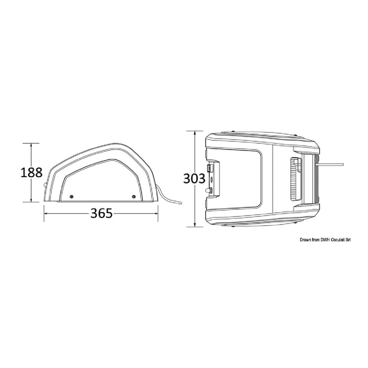 Cabrestante de almacenamiento de cuerda Lewmar Captive CRW400