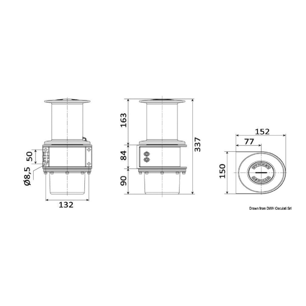 Lewmar TW650 Garagenwinde zur Bergung eines Beibootes