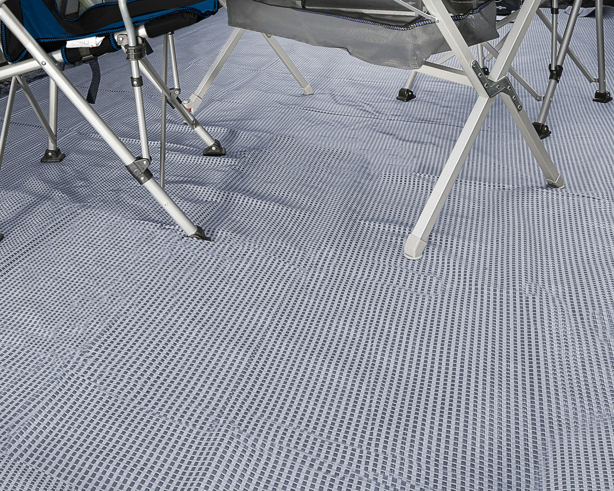Brunner Kinetic 600 Campingmatte für Wohnmobile und Wohnwagen, 250 x 400 cm, Blau-Grau