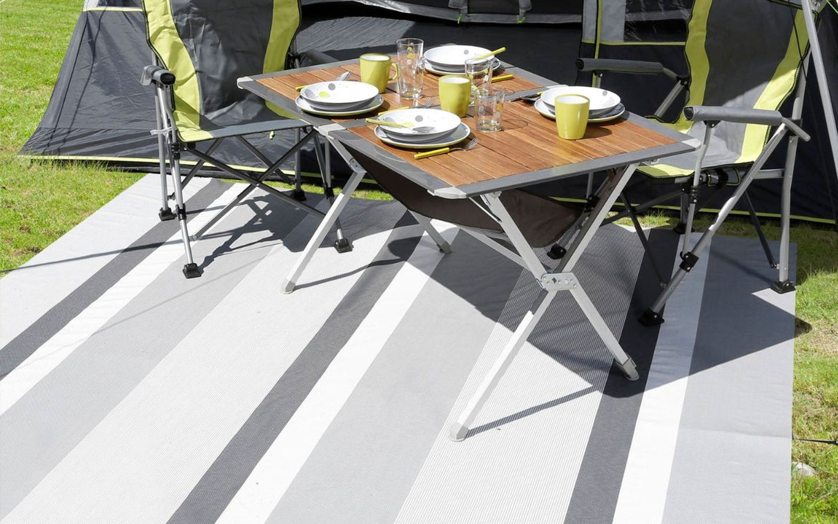 Colchoneta de camping Brunner Kinetic 500 para autocaravanas y caravanas, 250 x 500 cm, gris