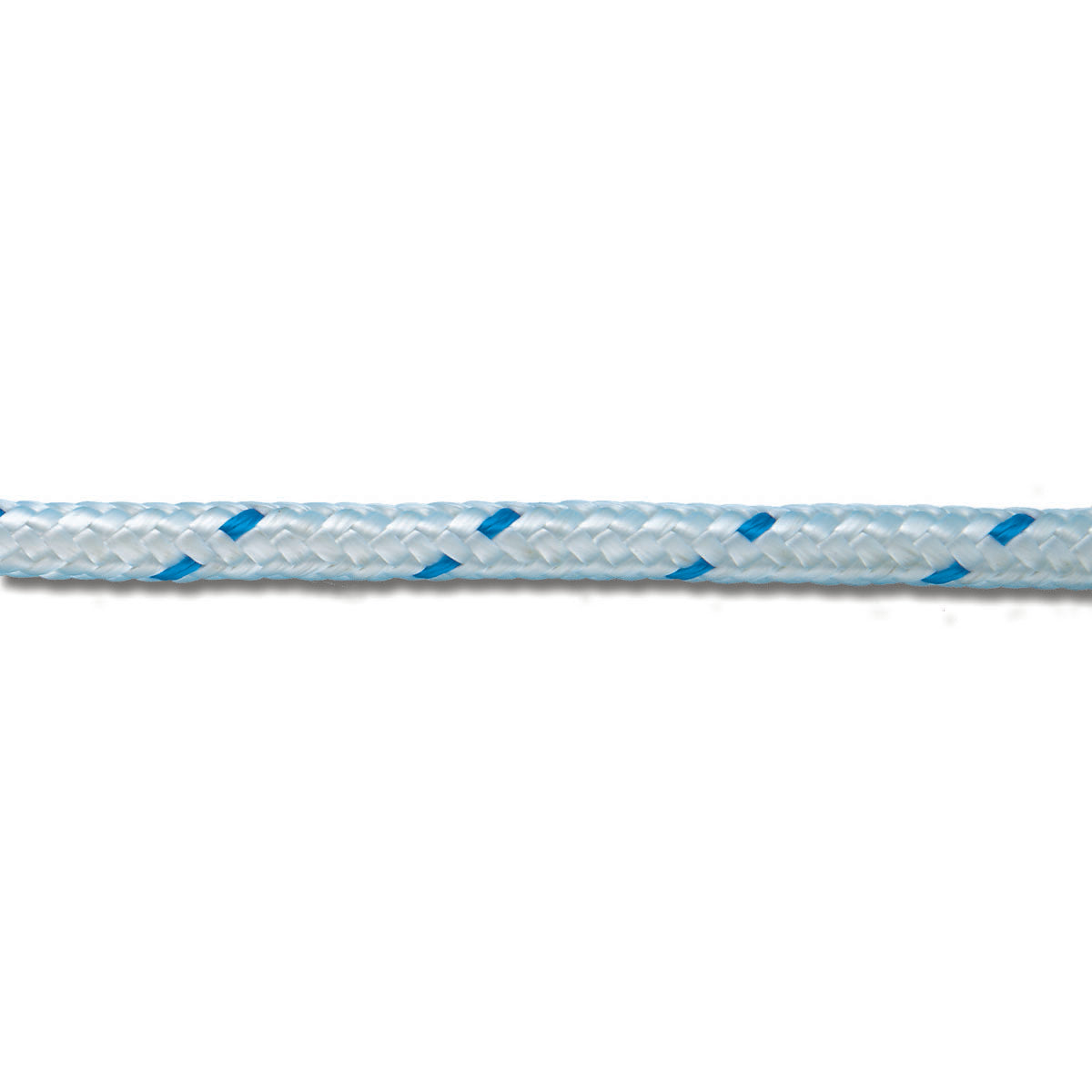 Trem - Línea de anclaje trenzada en poliéster blanco con hilo azul