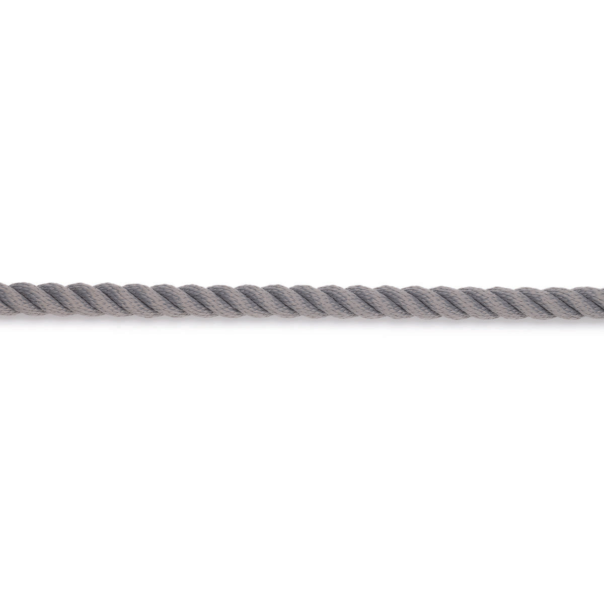Trem Cima en poliéster de alta tenacidad torcido 3 hilos gris diámetro 14 mm - 100 MT