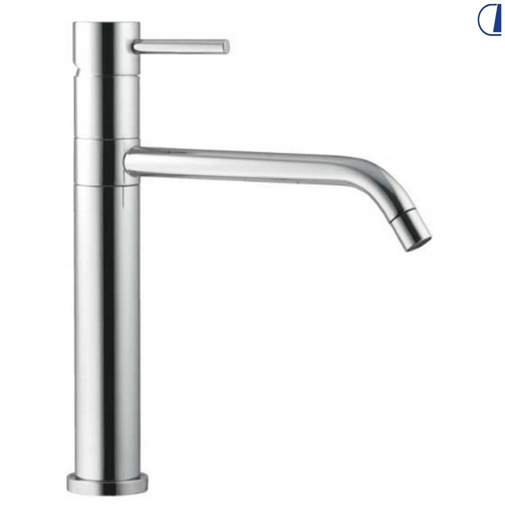 Di-Tec Miscelatore da cucina monoleva cromato canna 12 cm con flessibili JG