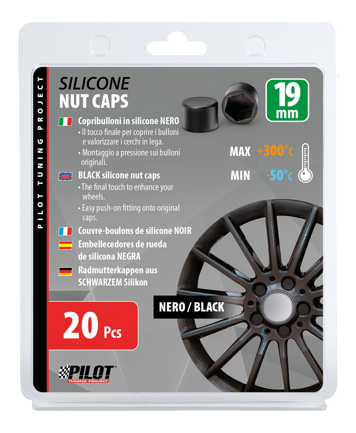 Pilot Copribulloni in silicone, 20 pz - 19 mm