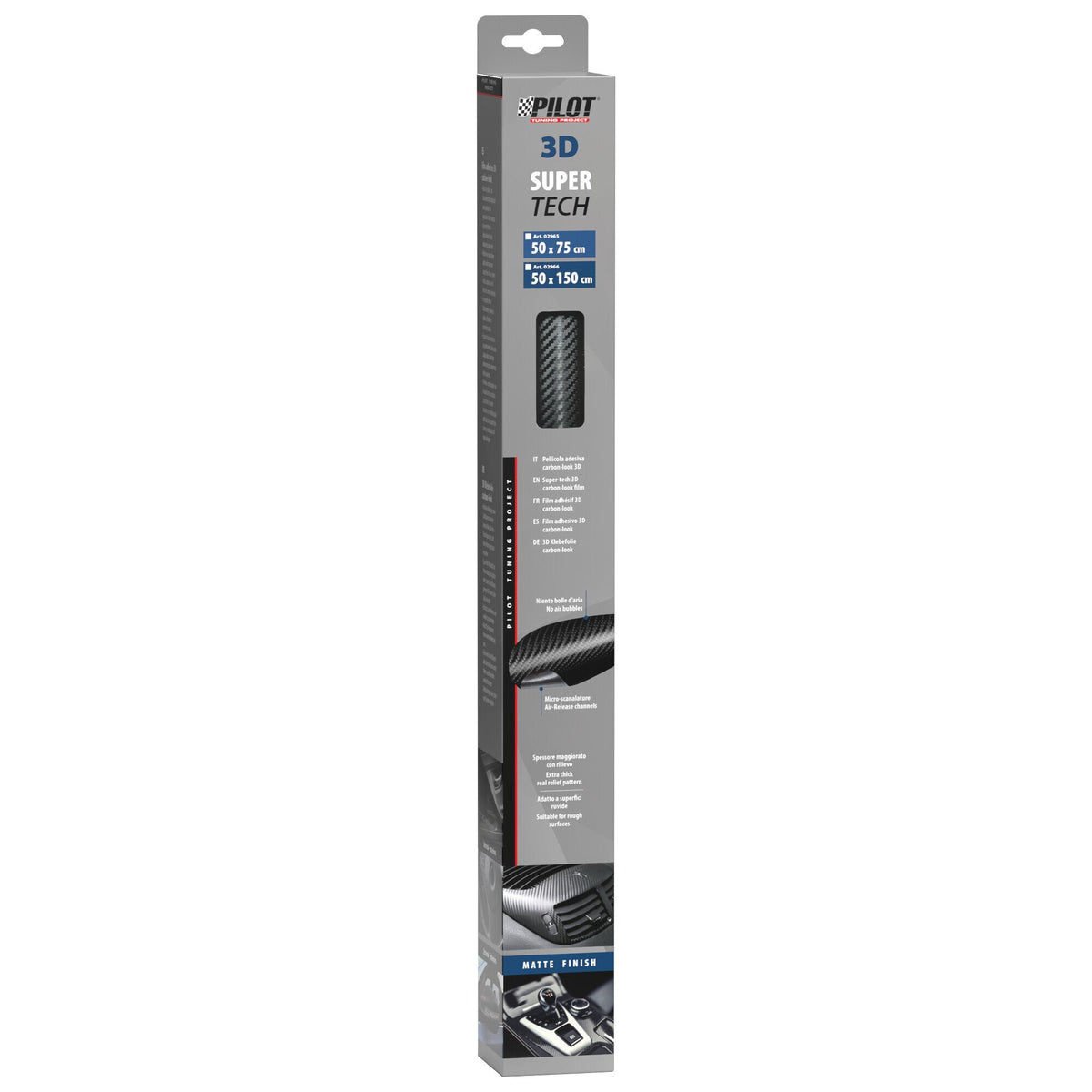 Pilot Super-Tech, pellicola adesiva carbon-look 3D - 50x150 cm