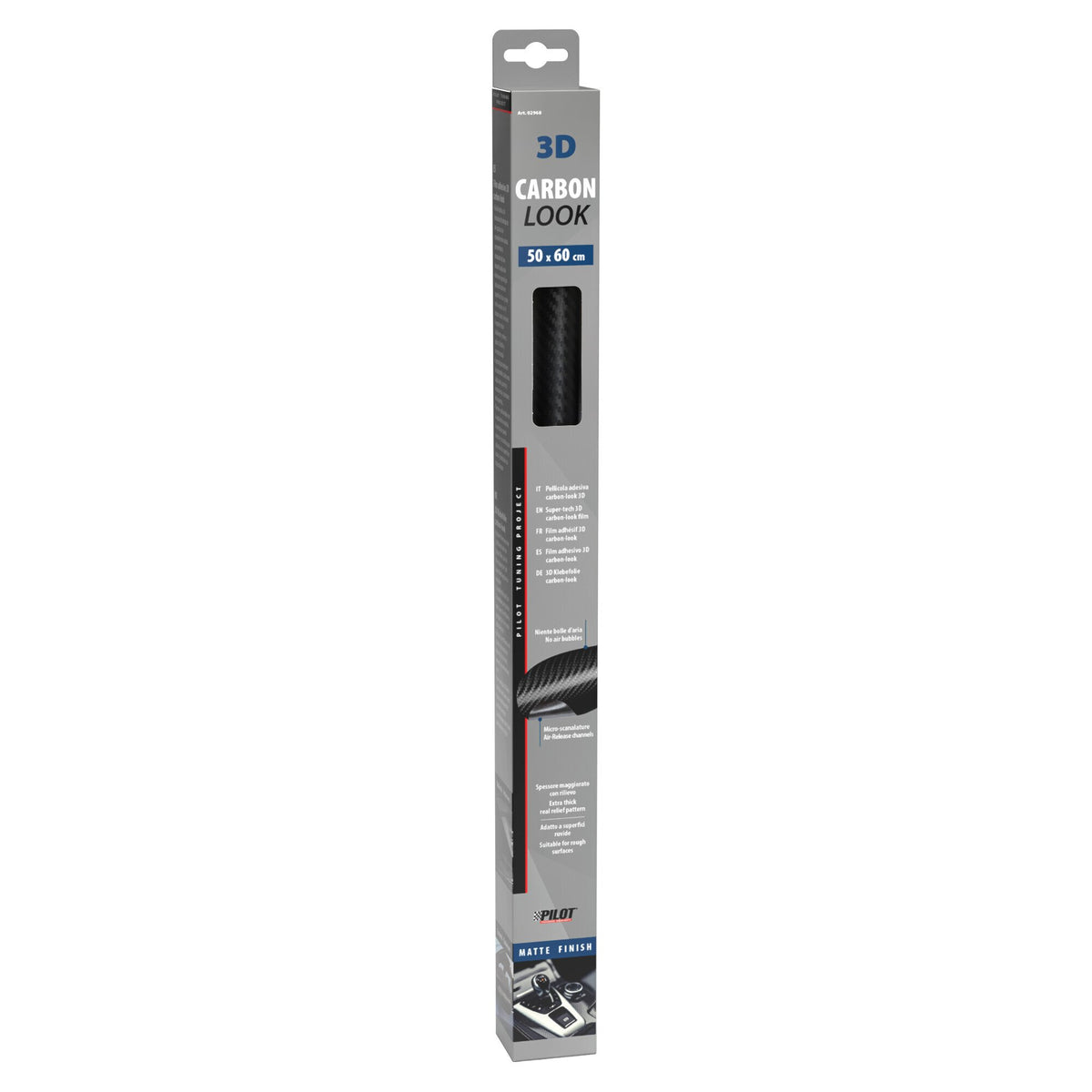 Pilot Pellicola adesiva carbon-look - 3D - 50x60 cm - Opaco