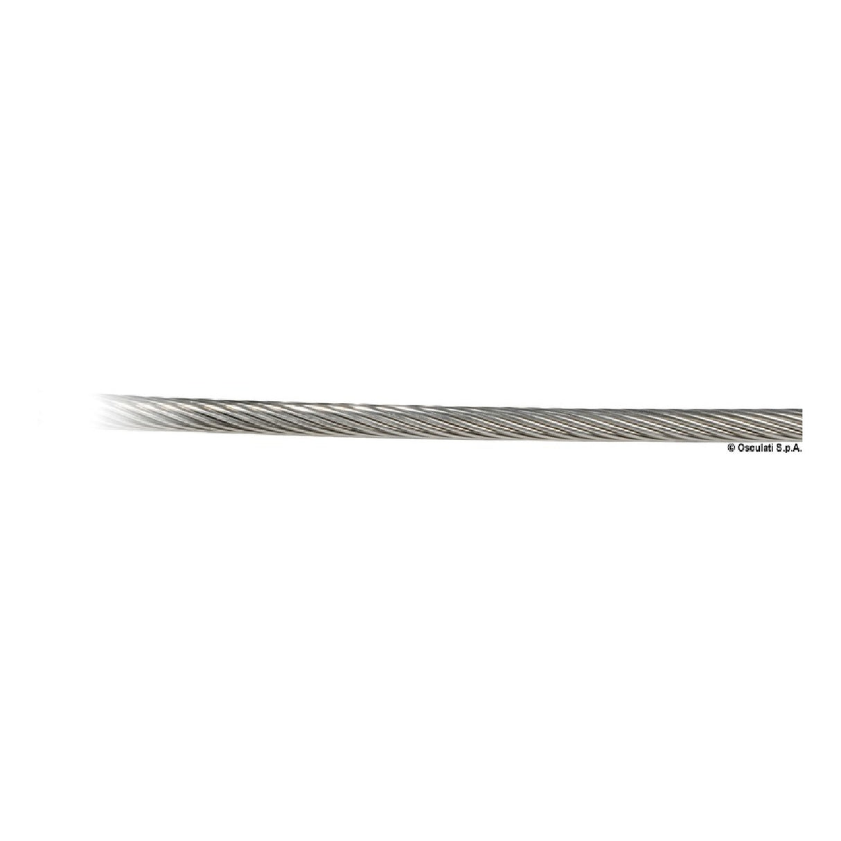 Cable de acero inoxidable AISI 316 Osculati de 19 hilos 03.171.10
