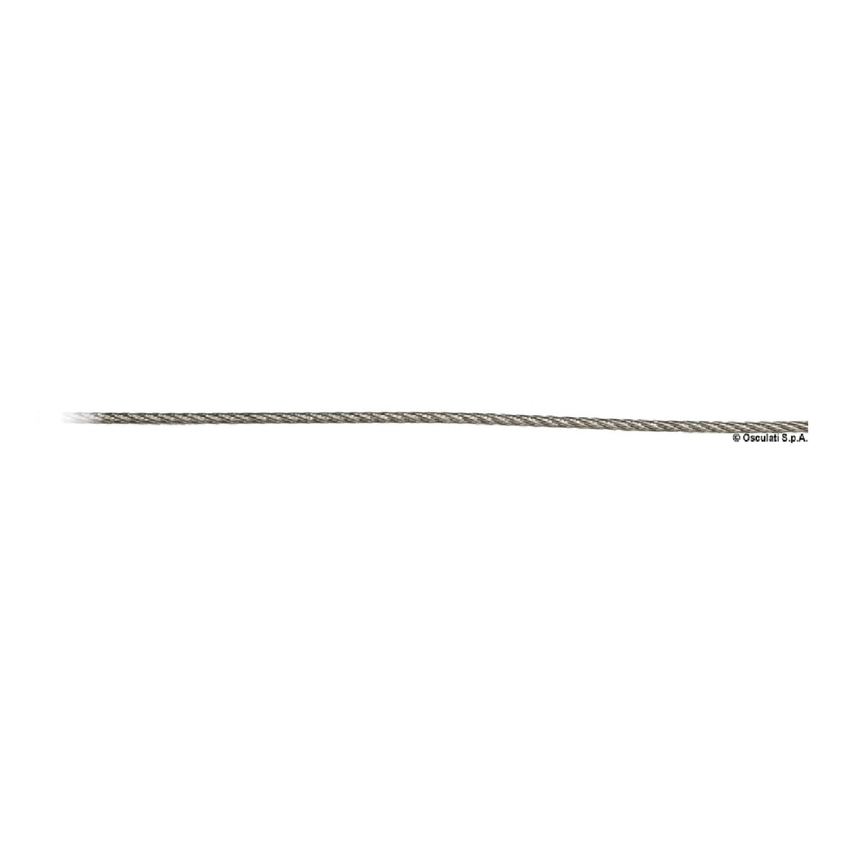 Cable de acero inoxidable Osculati AISI 316 de 49 hilos 03.178.15