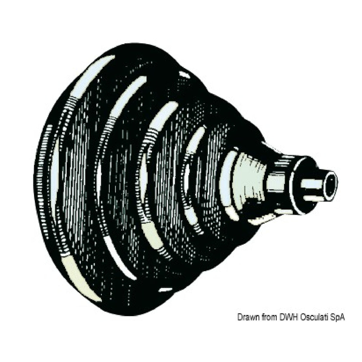 Anillo prensaestopas ABS Osculati con fuelle de goma 03.409.00