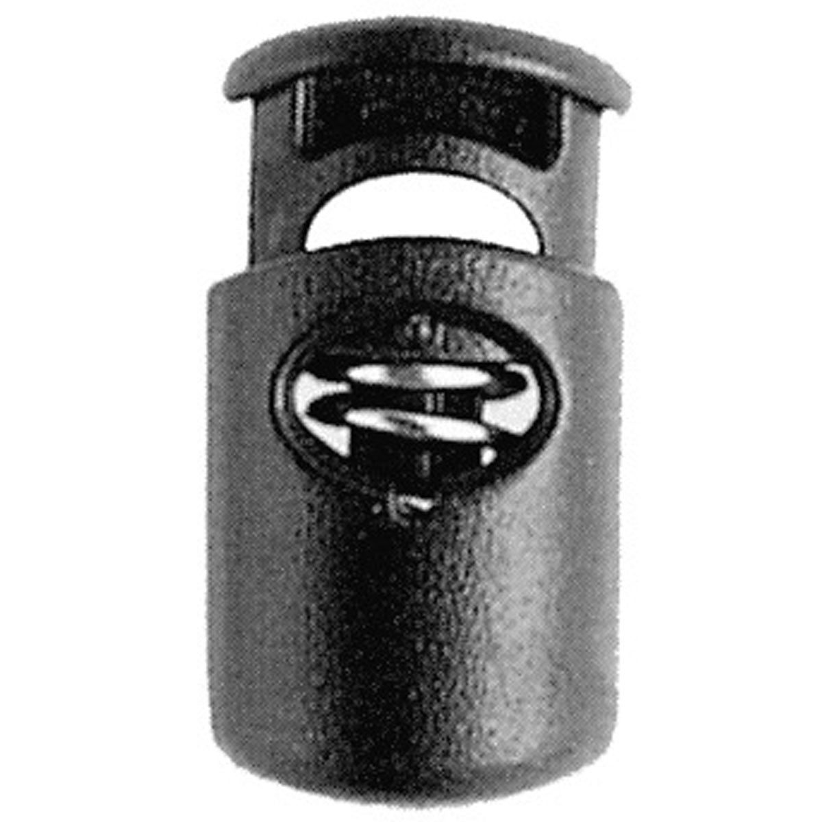 Trem Federkordelstopper, Lochdurchmesser 8 mm, schwarz, 10 Stück
