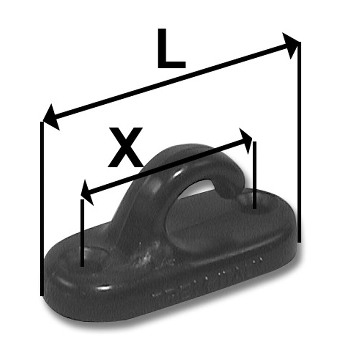 Trem Black nylon hook L mm 39 X mm 29 50 pcs