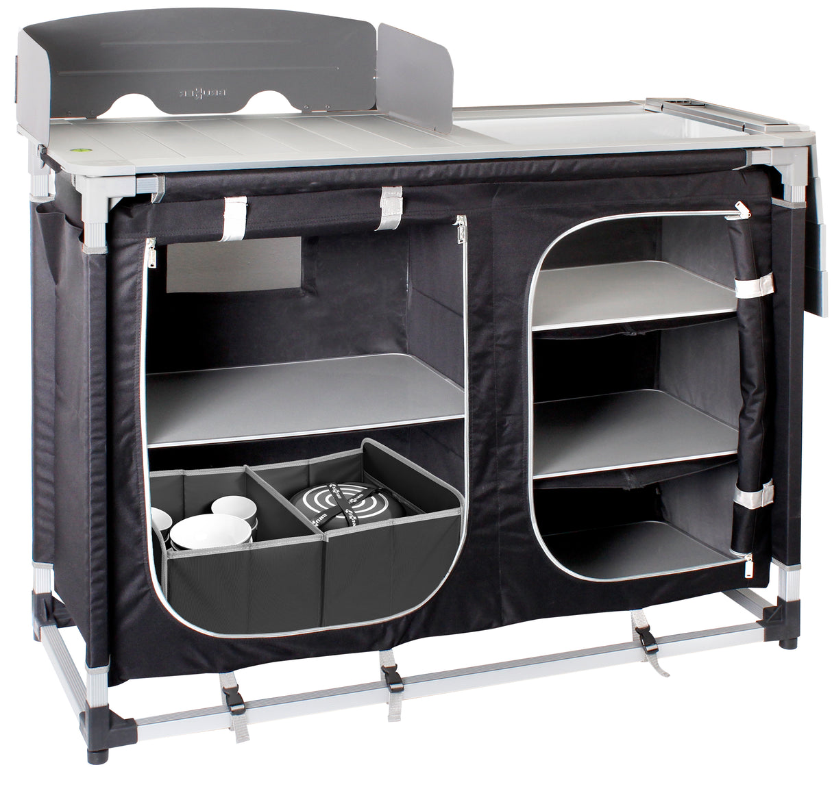 Mobiletto Cucina Azabache CTW Square Brunner 110 x 48 x H90/118 cm