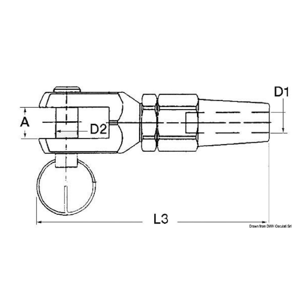 Osculati Terminale a forcella 05.408.03