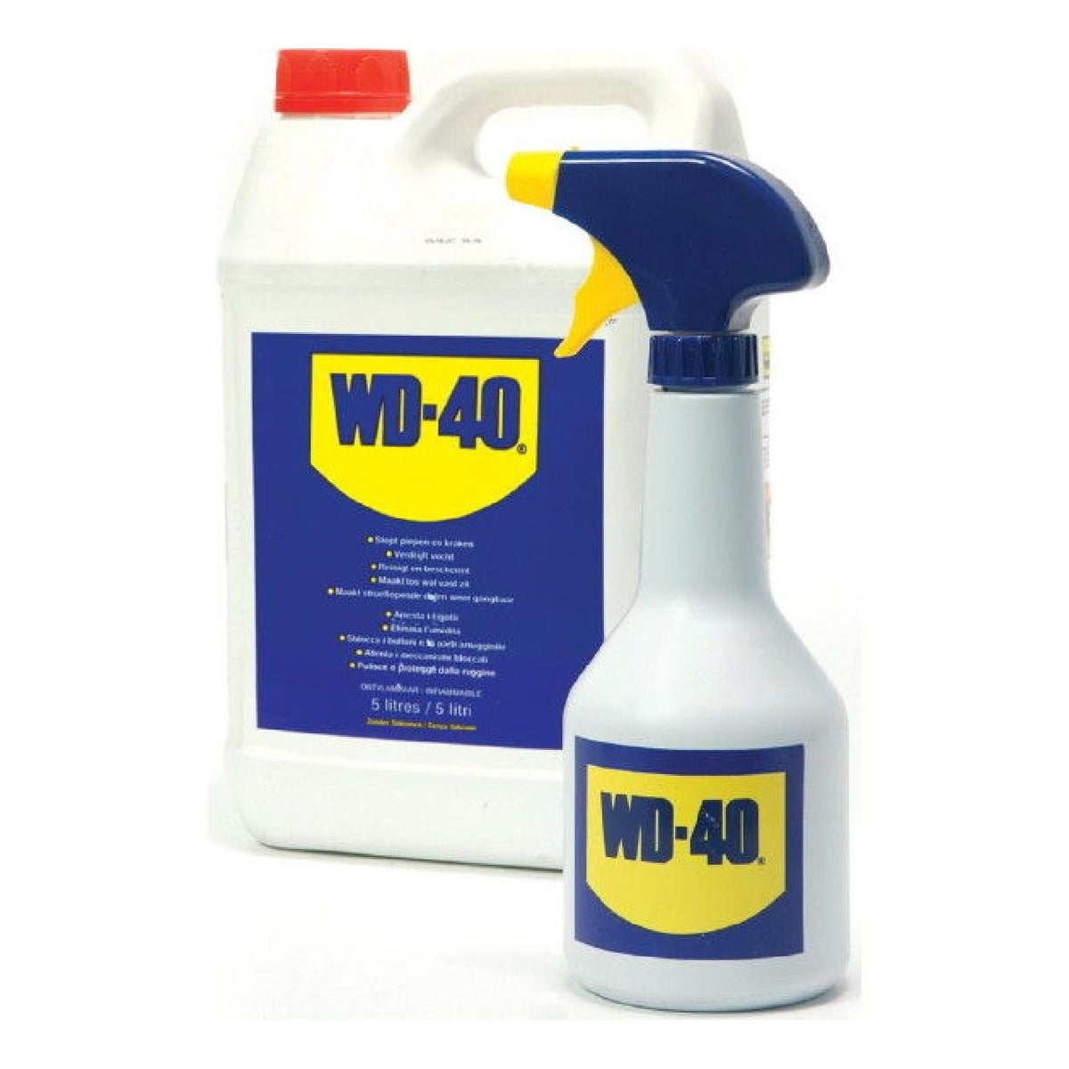 Lubricante universal WD-40 en bidón de 5 litros con pulverizador