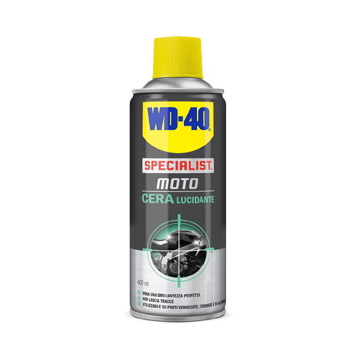 Cera abrillantadora para plásticos y carenados de motocicletas WD-40 400 ml