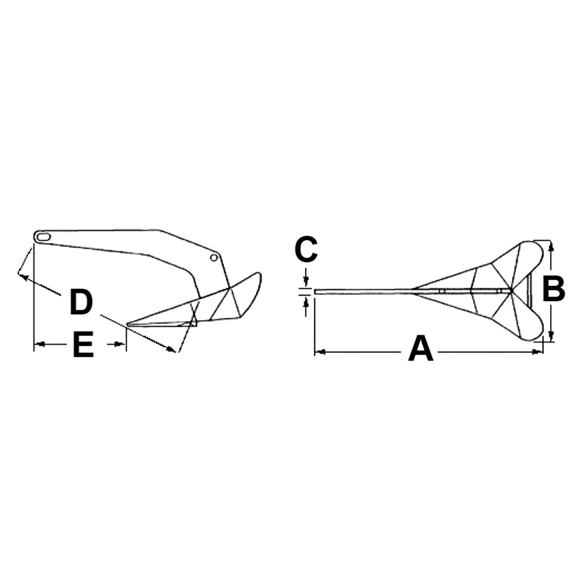 Trem Anchor aus Edelstahl