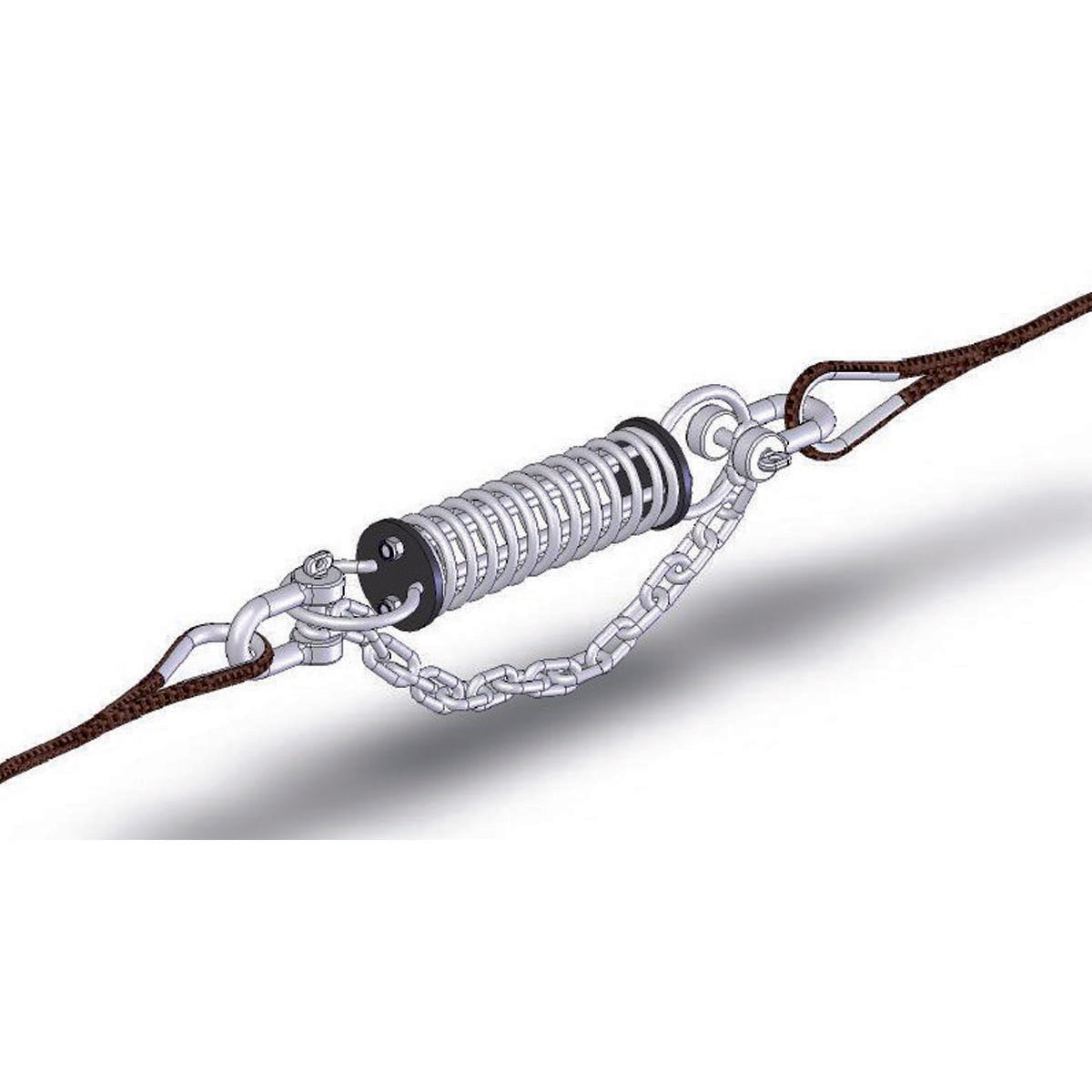 Muelle de amarre Trem de acero inoxidable, cable de 7 mm, 400 mm, para embarcaciones de hasta 9 m