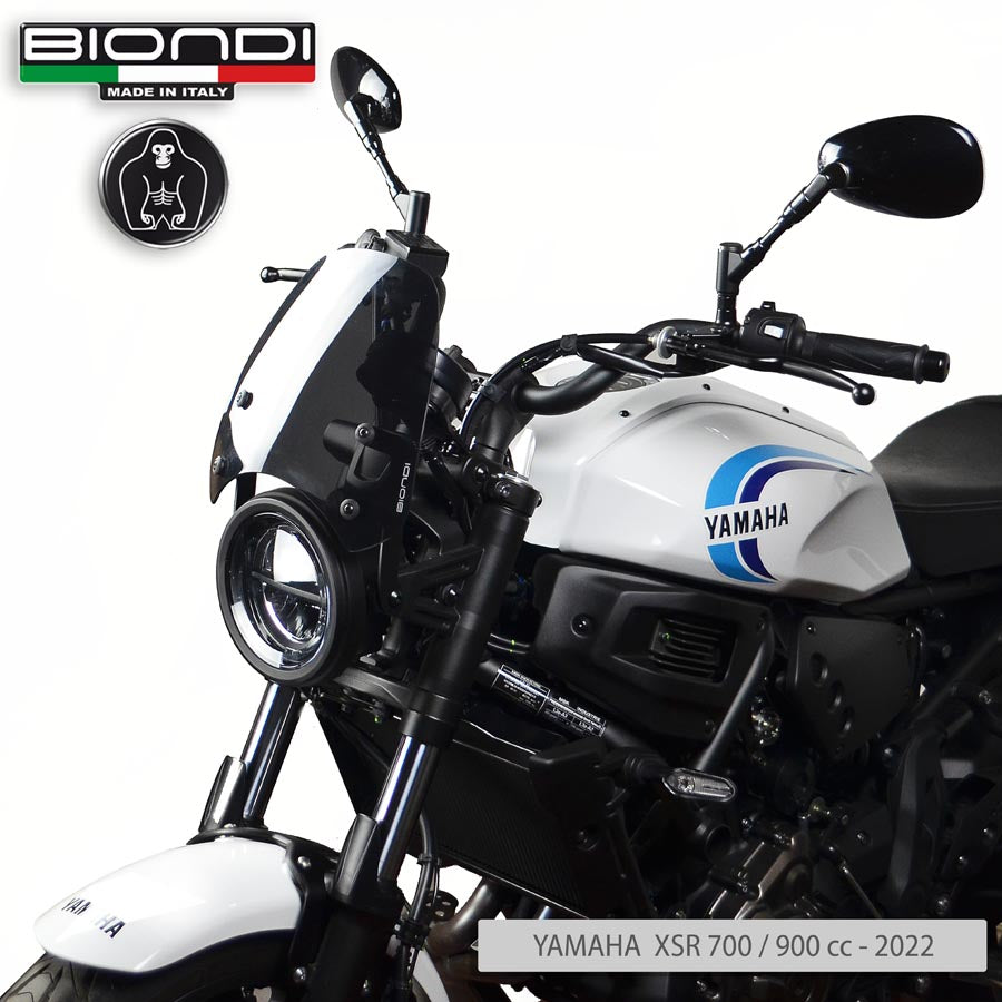 Biondi Cupolino Sport Fumè Scuro con Kit Montaggio - Benelli, Moto Guzzi V7, Triumph Bonneville, Yamaha XSR