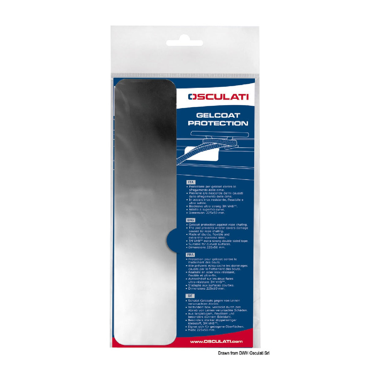 Osculati Adhesive anti-chafing protections in stainless steel 06.313.15