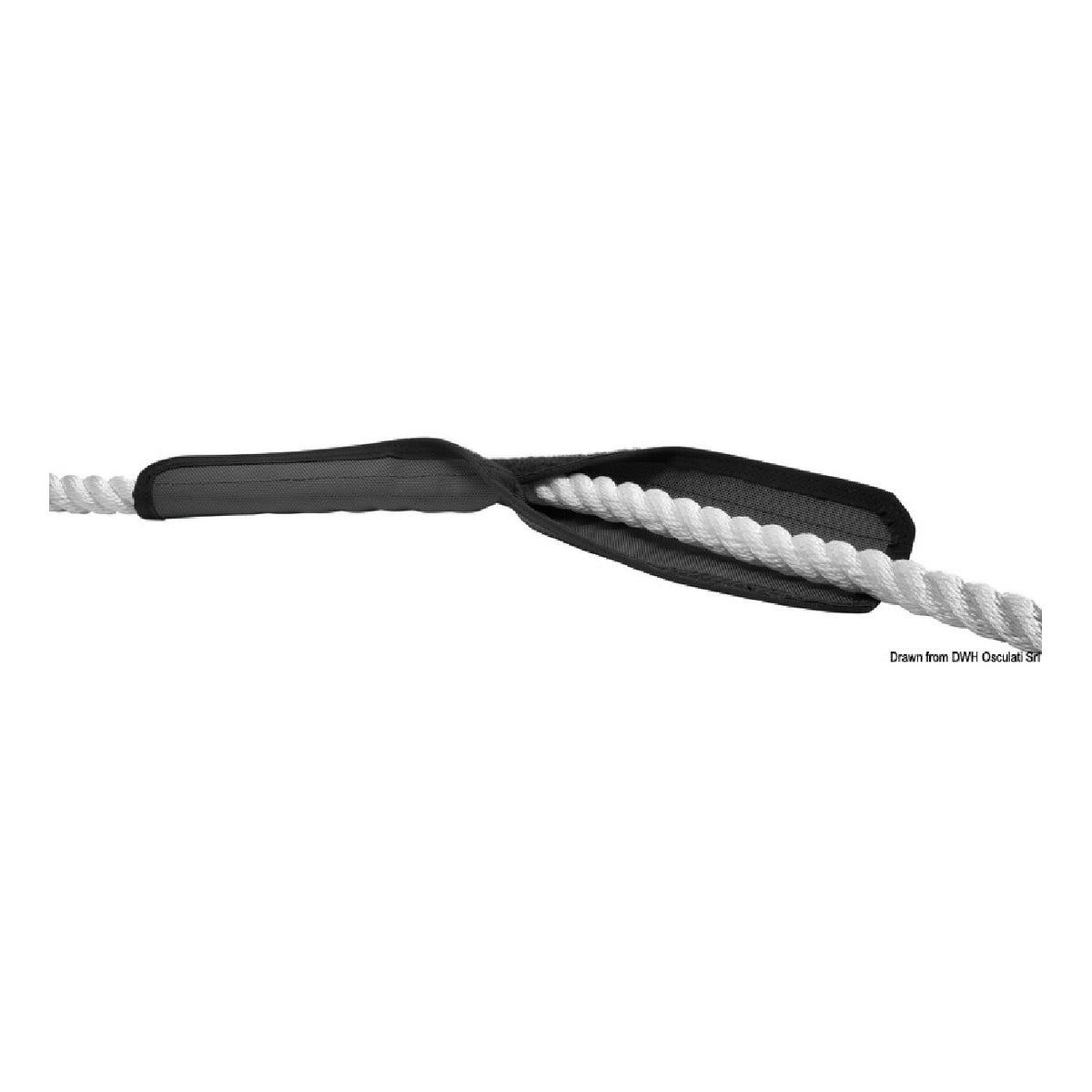 Protector de cuerda Osculati en Cordura negra 06.317.01