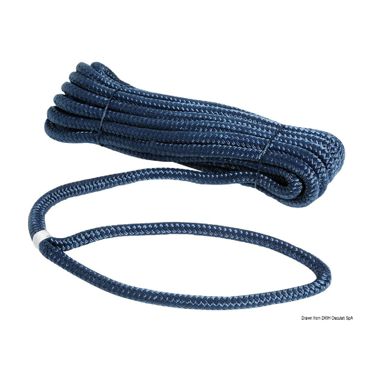 Cuerda Osculati con ojal para defensas azules 06.444.41