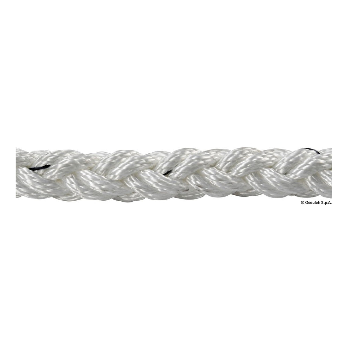 Trenza de poliéster de alta tenacidad Osculati Square Line de 8 hebras, paso largo, azul 06.458.12