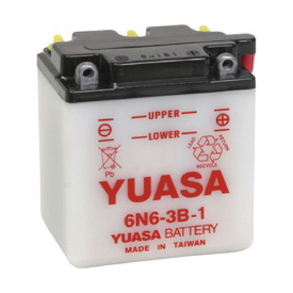 YUASA 6N6-3B-1 6V/6Ah Motorradbatterie (ohne Säure)