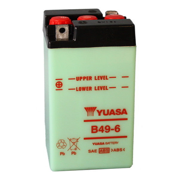 Batteria Moto YUASA B49-6 6V/8Ah senza acido a corredo